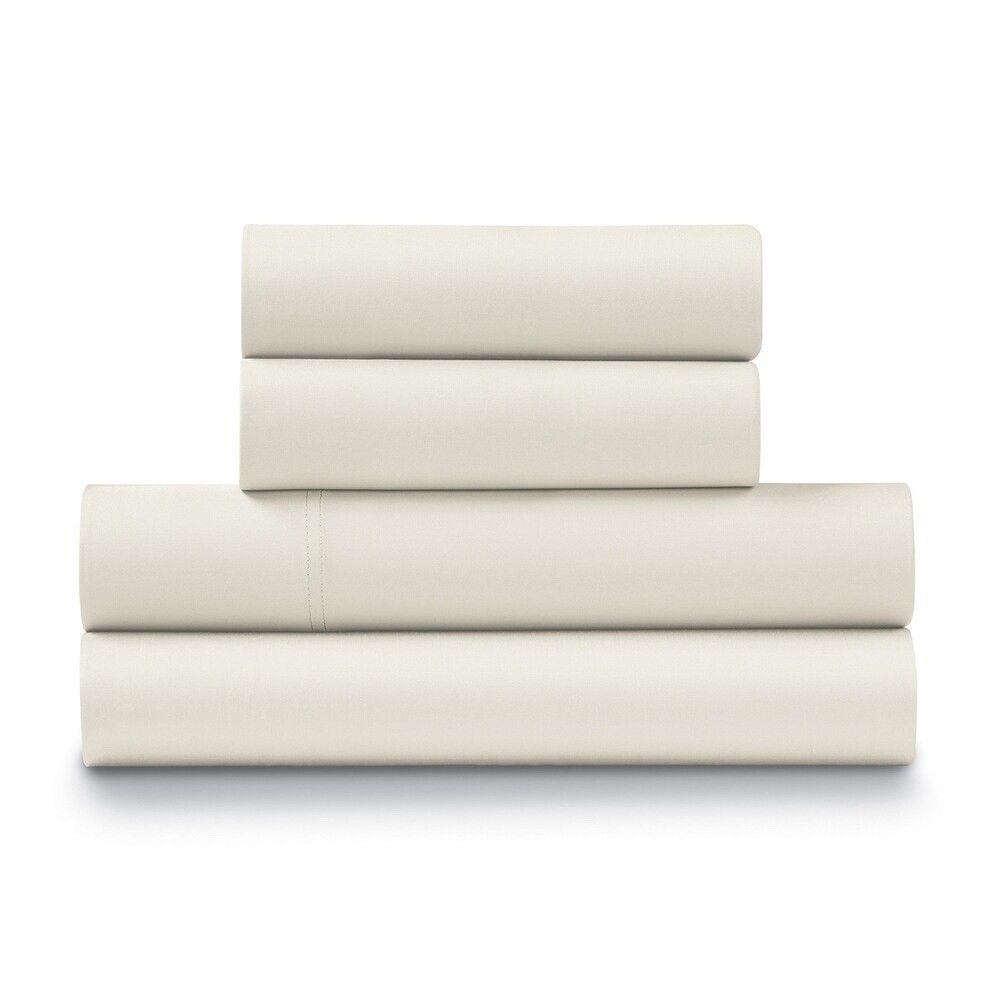 Ella Jayne 4PC King 1200 Thread Count 100% Cotton Sateen Ivory Sheet Set